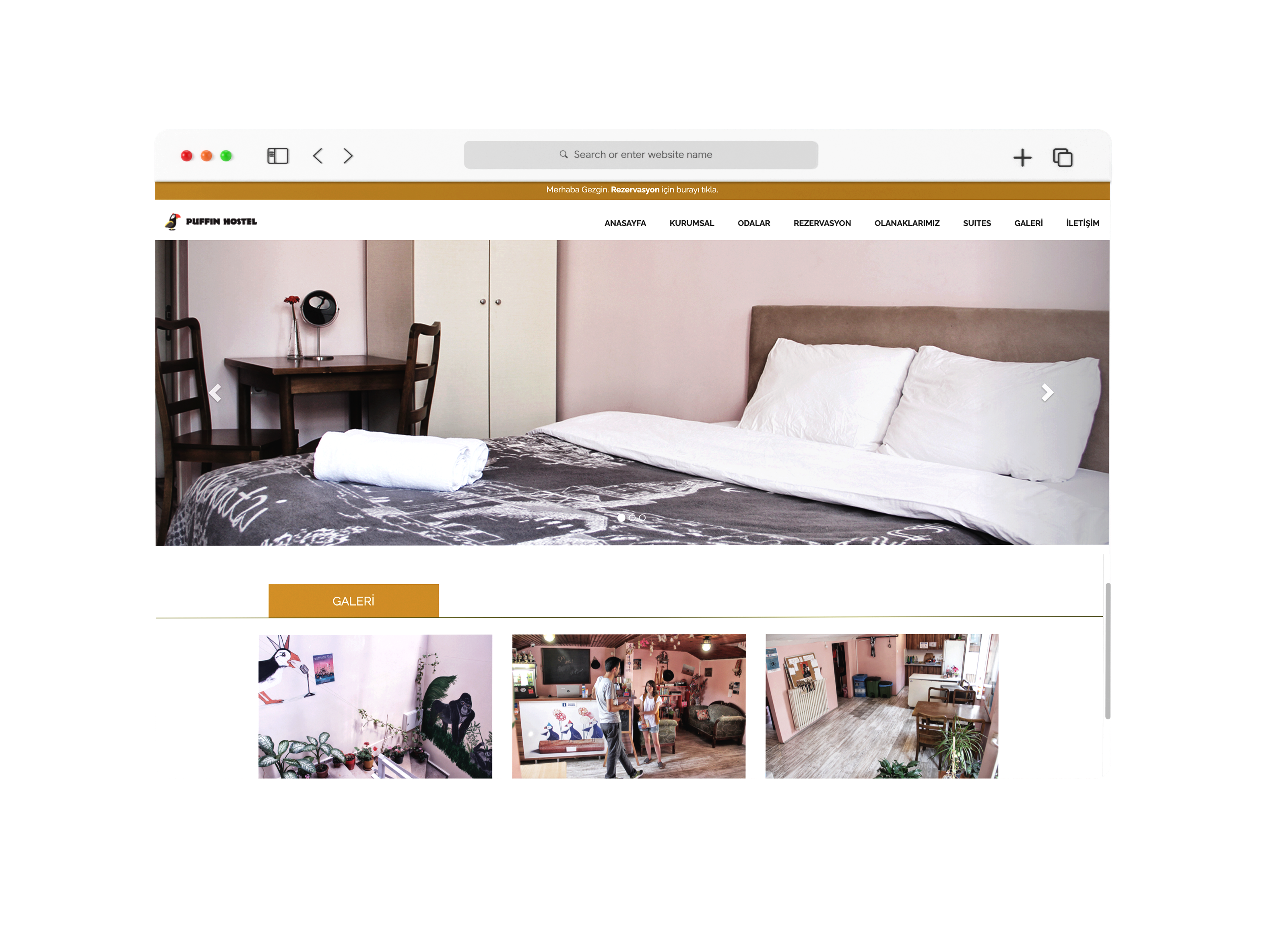 puffin hostel web tasarim